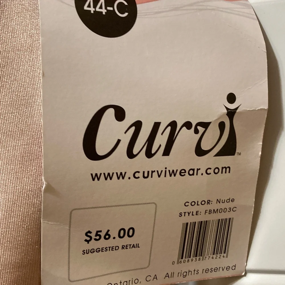 Nude Strapless Slip  - Seamless Support Shapewear‎ 44C NWT